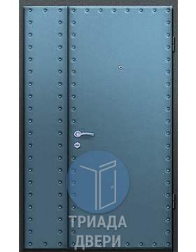 металлическая дверь с боковой вставкой с отделкой из винилискожи