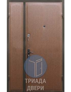 металлическая дверь двустворчатая с отделкой винилискожа