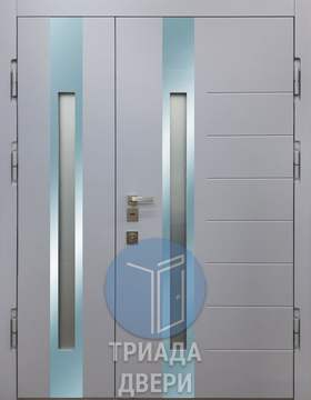 парадная дверь с отделкой мдф в тамбурное помещение