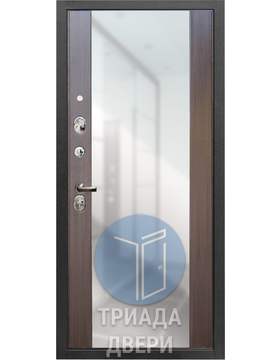 одностворчатая дверь с зеркалом внутри для квартиры