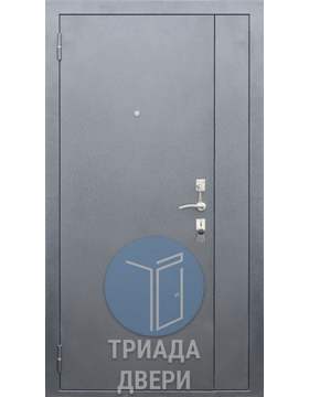 металлическая дверь с порошковым напылением и боковой створкой