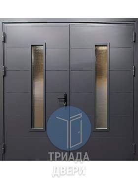 тамбурная двустворчатая дверь с нитроэмалью
