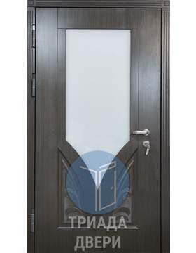 офисная дверь с мдф отделкой и стеклом