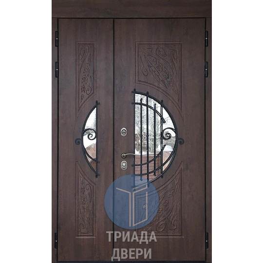 уличная одностворчатая дверь с ковкой